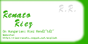 renato riez business card
